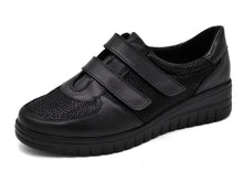 Afbeelding in Gallery-weergave laden, 121-99-009 Dames Klittenband Schoenen Comfort Sens 1755-12811.001 Kisla 01 Zwart Wijdte K (3298)