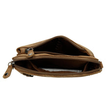 Afbeelding in Gallery-weergave laden, 95-66095-010 Lederwaren Dames Schoudertas Klein Enrico Benetti 66095-010 Donkerbeige (1168)