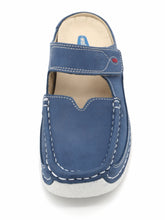 Afbeelding in Gallery-weergave laden, 181-75-004 Dames Pantoffel-Muilen Leer Wolky Roll Slipper 0622736-804 Middenblauw  (3238)