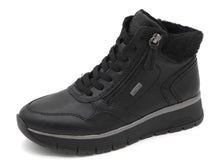 Afbeelding in Gallery-weergave laden, 172-99-064 Dames Hoge Schoenen Boot Plat Jana 26268-001 Zwart Wijdte H (3356)