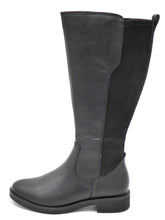 Afbeelding in Gallery-weergave laden, 174-99-001 Dames Hoge Schoenen Laars Plat Jana 25560-001 Zwart Wijdte H (2190)