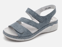 Afbeelding in Gallery-weergave laden, 151-75-005 Dames Sandalen Comfort Suave 18009T2 Middenblauw (2627)
