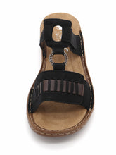 Afbeelding in Gallery-weergave laden, 163-99-008 Dames Open Slippers Mode Rieker 60881-00 Zwart (2980)