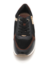Afbeelding in Gallery-weergave laden, 133-91-015 Dames Veterschoenen Sneaker Marco Tozzi 23719-098 Zwart Combi (3363)