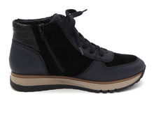 Afbeelding in Gallery-weergave laden, 172-79-006 Dames Hoge Schoenen Boot Plat Rieker 49040-14 Donkerblauw Wijdte H (3736)