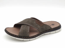 Afbeelding in Gallery-weergave laden, 263-19-002 Heren Open Slippers Mode Rieker 25182-25 Donkerbeige (3570)