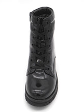 Afbeelding in Gallery-weergave laden, 172-95-005 Dames Hoge Schoenen Boot Plat Jana 25263-018 Zwart Lak Wijdte H (2744)