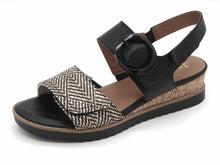 Afbeelding in Gallery-weergave laden, 153-91-010 Dames Sandalen Mode Jana 28776-030 Zwart Combi Wijdte H (3498)