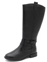 Afbeelding in Gallery-weergave laden, 174-99-003 Dames Hoge Schoenen Laars Plat Tamaris 85503-001 Zwart Wijdte H (2210)