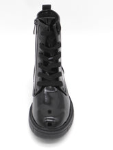 Afbeelding in Gallery-weergave laden, 172-95-004 Dames Hoge Schoenen Boot Plat Marco Tozzi 25282-018 Zwart Lak (2728)