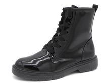 Afbeelding in Gallery-weergave laden, 172-95-004 Dames Hoge Schoenen Boot Plat Marco Tozzi 25282-018 Zwart Lak (2728)