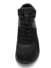Afbeelding in Gallery-weergave laden, 172-99-056 Dames Hoge Schoenen Boot Plat Waldlaufer 626K82-304-001 Zwart Wijdte K (3300)