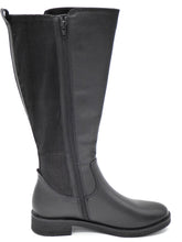 Afbeelding in Gallery-weergave laden, 174-99-001 Dames Hoge Schoenen Laars Plat Jana 25560-001 Zwart Wijdte H (2190)