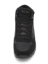 Afbeelding in Gallery-weergave laden, 172-99-070 Dames Hoge Schoenen Boot Plat Skechers Uno Stacre Shine 177181 BBK Zwart (3434)