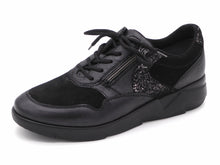 Afbeelding in Gallery-weergave laden, 131-99-025 Dames Veterschoenen Comfort Waldlaufer 668001-411-361 Zwart Wijdte K (3294)