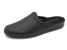 Afbeelding in Gallery-weergave laden, 281-99-013 Heren Pantoffel-Muilen Leer Rohde 1558-90 Zwart Wijdte G (2889)