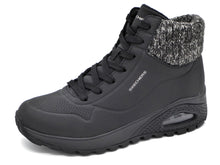 Afbeelding in Gallery-weergave laden, 172-99-030 Dames Hoge Schoenen Boot Plat Skechers Uno Rugged Darling Daze 167988 BLK Zwart (2200)