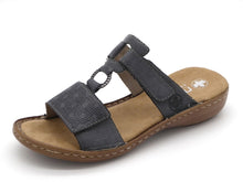 Afbeelding in Gallery-weergave laden, 163-79-008 Dames Open Slippers Mode Rieker 60885-12 Donkerblauw (3562)