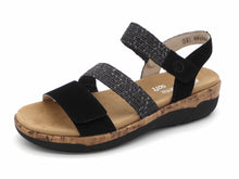 Afbeelding in Gallery-weergave laden, 152-99-009 Dames Sandalen Sportief Remonte R6861-02 Zwart (2963)