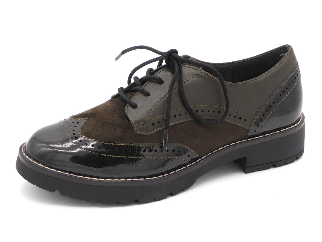 133-69-001 Dames Veterschoenen Sneaker Jana 23770-722 Donkergroen Wijd –  Giesen Schoenmode Webshop