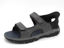 Afbeelding in Gallery-weergave laden, 252-85-001 Heren Sandalen Sportief Skechers Tresmen-Reece 205289 CHAR Middengrijs (3646)