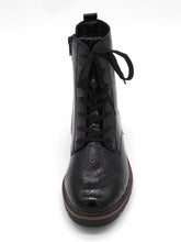 Afbeelding in Gallery-weergave laden, 172-95-013 Dames Hoge Schoenen Boot Plat Remonte D2Q71-03 Zwart Lak (3341)