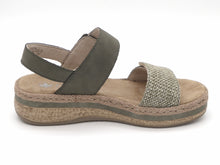 Afbeelding in Gallery-weergave laden, 153-65-006 Dames Sandalen Mode Rieker V0951-54 Middengroen (3559)