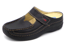 Afbeelding in Gallery-weergave laden, 181-99-002 Dames Pantoffel-Muilen Leer Wolky Roll Slipper 0622770-000 Zwart  (187)