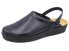 Afbeelding in Gallery-weergave laden, 181-79-001 Dames Pantoffel-Muilen Leer Rohde 1440-56 Donkerblauw (654)