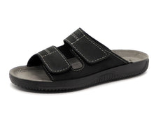 Afbeelding in Gallery-weergave laden, 261-99-001 Heren Open Slippers Comfort Rohde 1987-90 Zwart (1712)