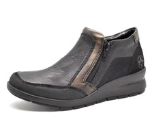 Afbeelding in Gallery-weergave laden, 172-99-013 Dames Hoge Schoenen Boot Plat Rieker L4851-00 Zwart  (2229)