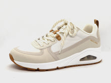 Afbeelding in Gallery-weergave laden, 132-11-005 Dames Veterschoenen Sportief Skechers Uno Layover 155356 OFWT Lichtbeige (2389)