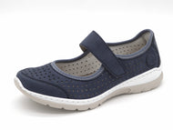 113-79-006 Dames Bandschoenen Mode Rieker L32B5-14 Donkerblauw  (3551)