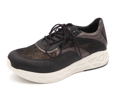 132-91-004 Dames Veterschoenen  Sportief Wolky Vitality S2F 0570390-204 Zwart Combi  (3392)