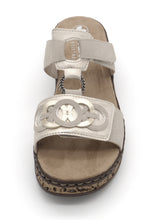 Afbeelding in Gallery-weergave laden, 163-15-008 Dames Open Slippers Mode Rieker 62936-60 Middenbeige  (3560)
