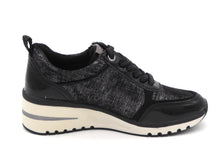 Afbeelding in Gallery-weergave laden, 133-91-013 Dames Veterschoenen  Sneaker Marco Tozzi 23767-098 Zwart Combi  (3365)
