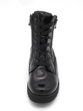Afbeelding in Gallery-weergave laden, 172-95-006 Dames Hoge Schoenen Boot Plat Waldlaufer 723807-143-001 Zwart Lak Wijdte H (3299)
