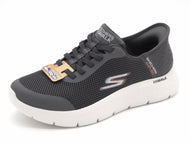 242-89-003 Heren Instappers Sportief Skechers Go Walk Flex-Hands Up 216324WW GRY Donkergrijs  (3652)