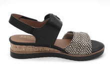 Afbeelding in Gallery-weergave laden, 153-91-010 Dames Sandalen Mode Jana 28776-030 Zwart Combi Wijdte H (3498)
