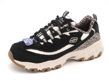 Afbeelding in Gallery-weergave laden, 132-91-005 Dames Veterschoenen  Sportief Skechers D'Lites Wild Charm 150877 BLK Zwart Combi  (3815)
