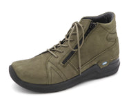 172-69-006 Dames Hoge Schoenen Boot Plat Wolky Why 0660611-709 Donkergroen  (2835)