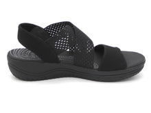 Afbeelding in Gallery-weergave laden, 153-99-018 Dames Sandalen Mode Jana 28768-001 Zwart Wijdte H (2912)
