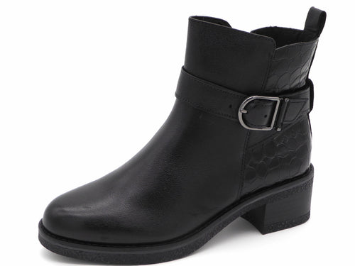 171-99-025 Dames Hoge Schoenen Boot Hak Marco Tozzi 25351-098 Zwart  (3374)