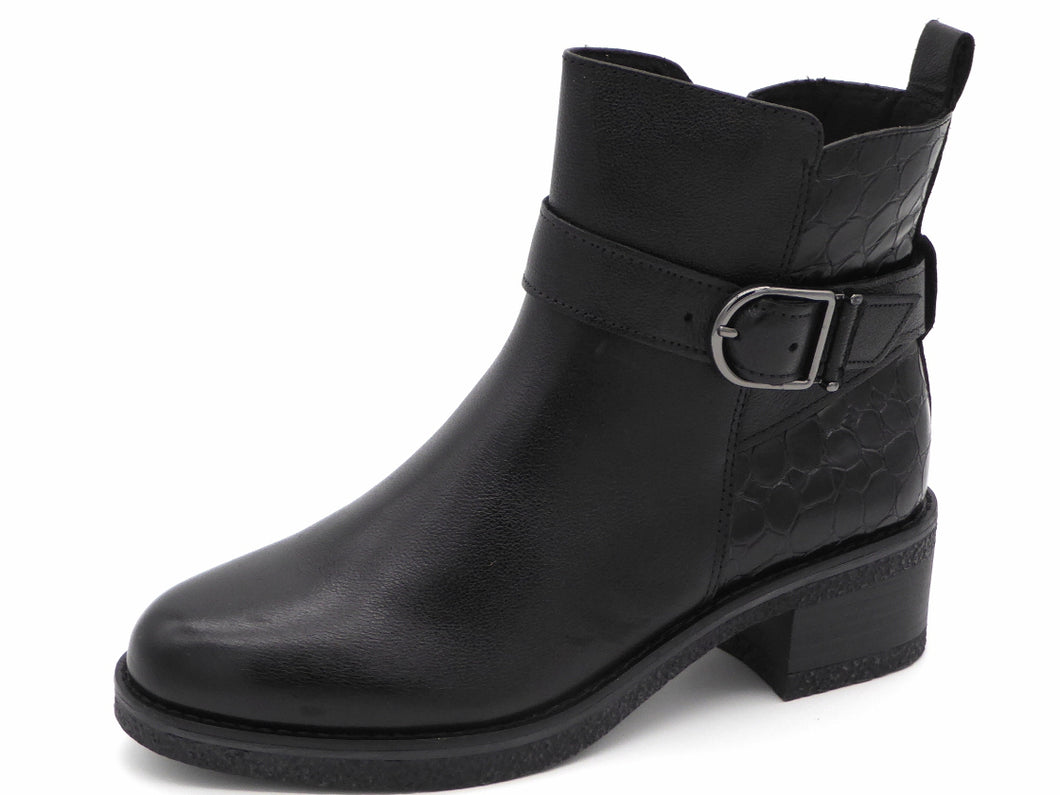 171-99-025 Dames Hoge Schoenen Boot Hak Marco Tozzi 25351-098 Zwart  (3374)