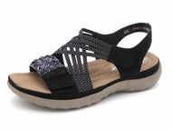 153-91-012 Dames Sandalen Mode Rieker 64889-00 Zwart Combi  (2972)