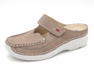181-19-001 Dames Pantoffel-Muilen Leer Wolky Roll Slipper 0622736-125 Donkerbeige  (3237)