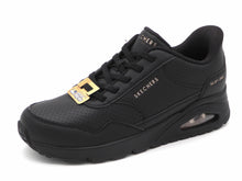 Afbeelding in Gallery-weergave laden, 142-99-006 Dames Instappers Sportief Skechers Slip-Ins Uno Banksia Luxe 177118 BBK Zwart  (3442)
