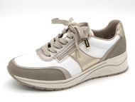 133-09-008 Dames Veterschoenen  Sneaker Rieker N9504-80 Wit Combi Wijdte H (3547)
