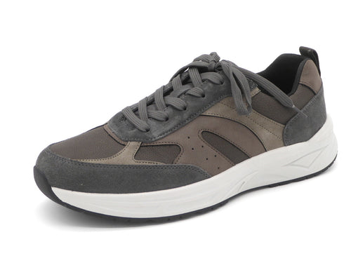 231-85-001 Heren Veterschoenen Comfort Waldlaufer 738003-100-052 Middengrijs Wijdte H (3306)