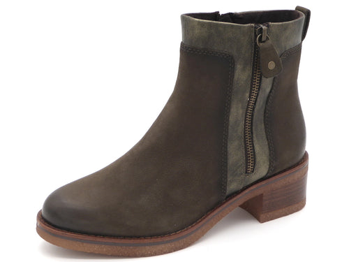 171-69-003 Dames Hoge Schoenen Boot Hak Marco Tozzi 25064-726 Donkergroen  (3370)